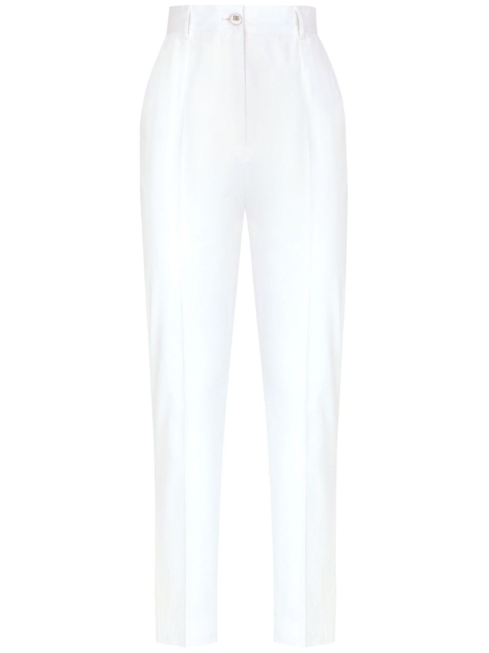 Dolce & Gabbana `dna` Cigarette Trousers In White