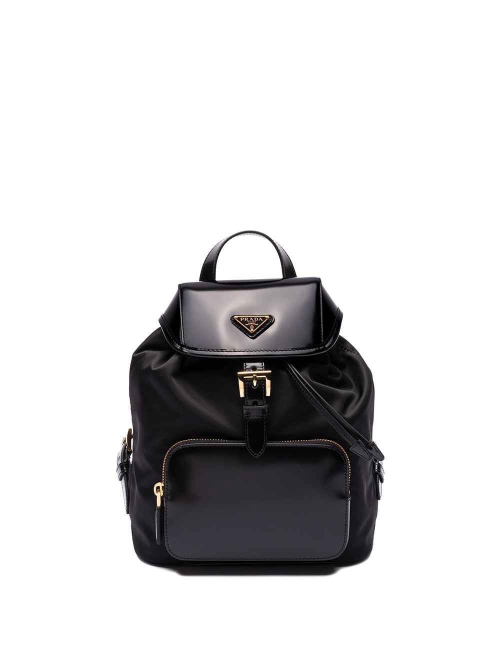 Prada `re-nylon` And Brushed Leather Backpack In Black  
