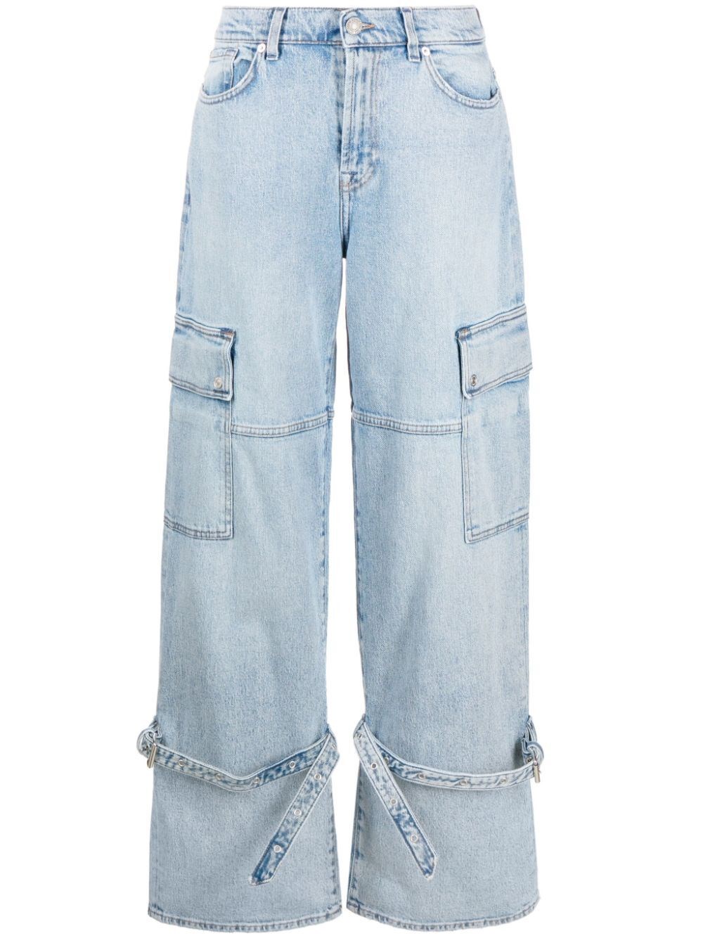 Shop 7 For All Mankind `the Belted Cargo Arctic` Jeans In Blue