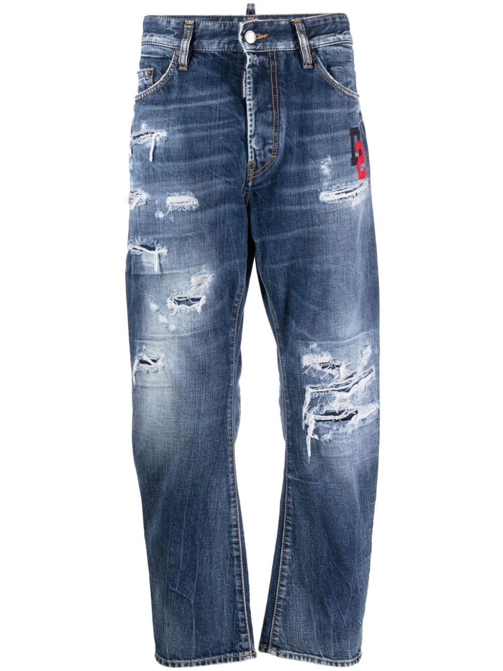 Shop Dsquared2 `bro` Jeans In Blue