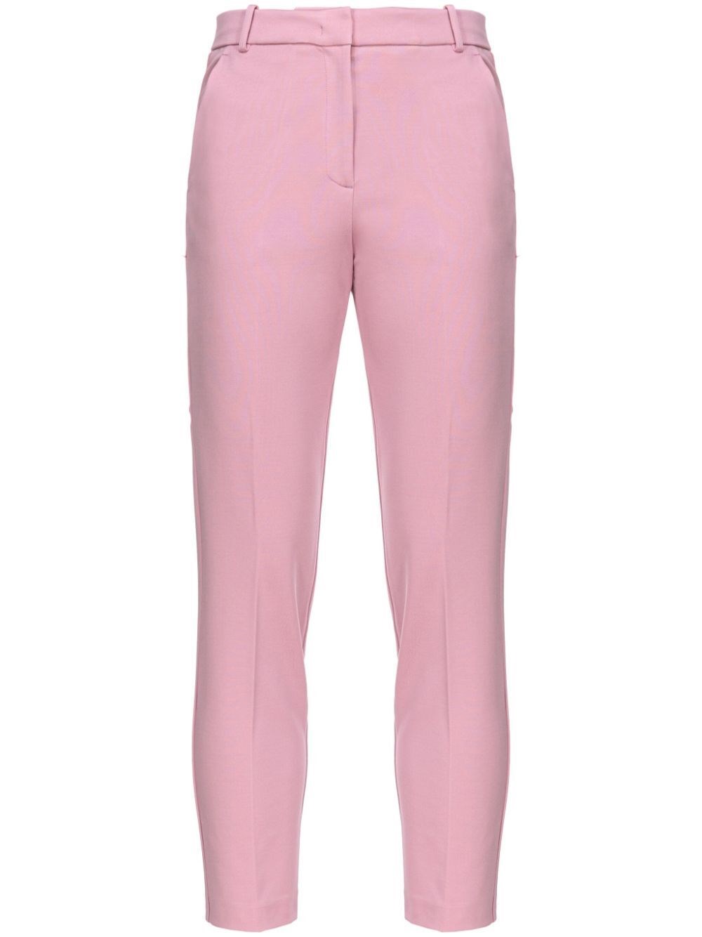 Pinko Tailored Trousers With Viscose Blend And Fit In Pink