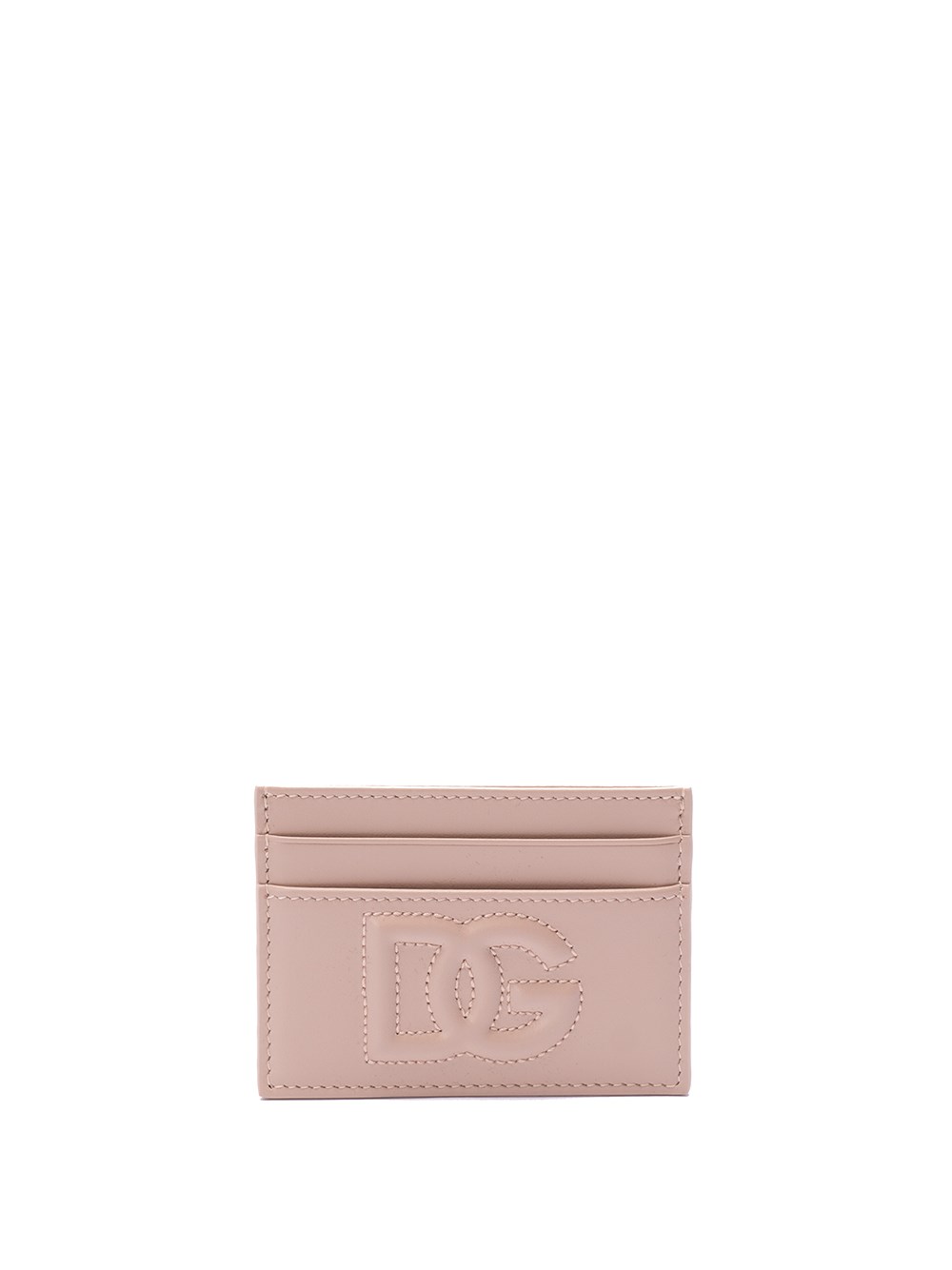 Dolce & Gabbana `dg` Logo Card Holder In Beige
