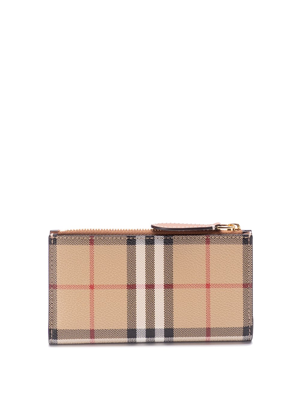 Burberry `vintage Check E-canvas` Bifold Wallet In Beige