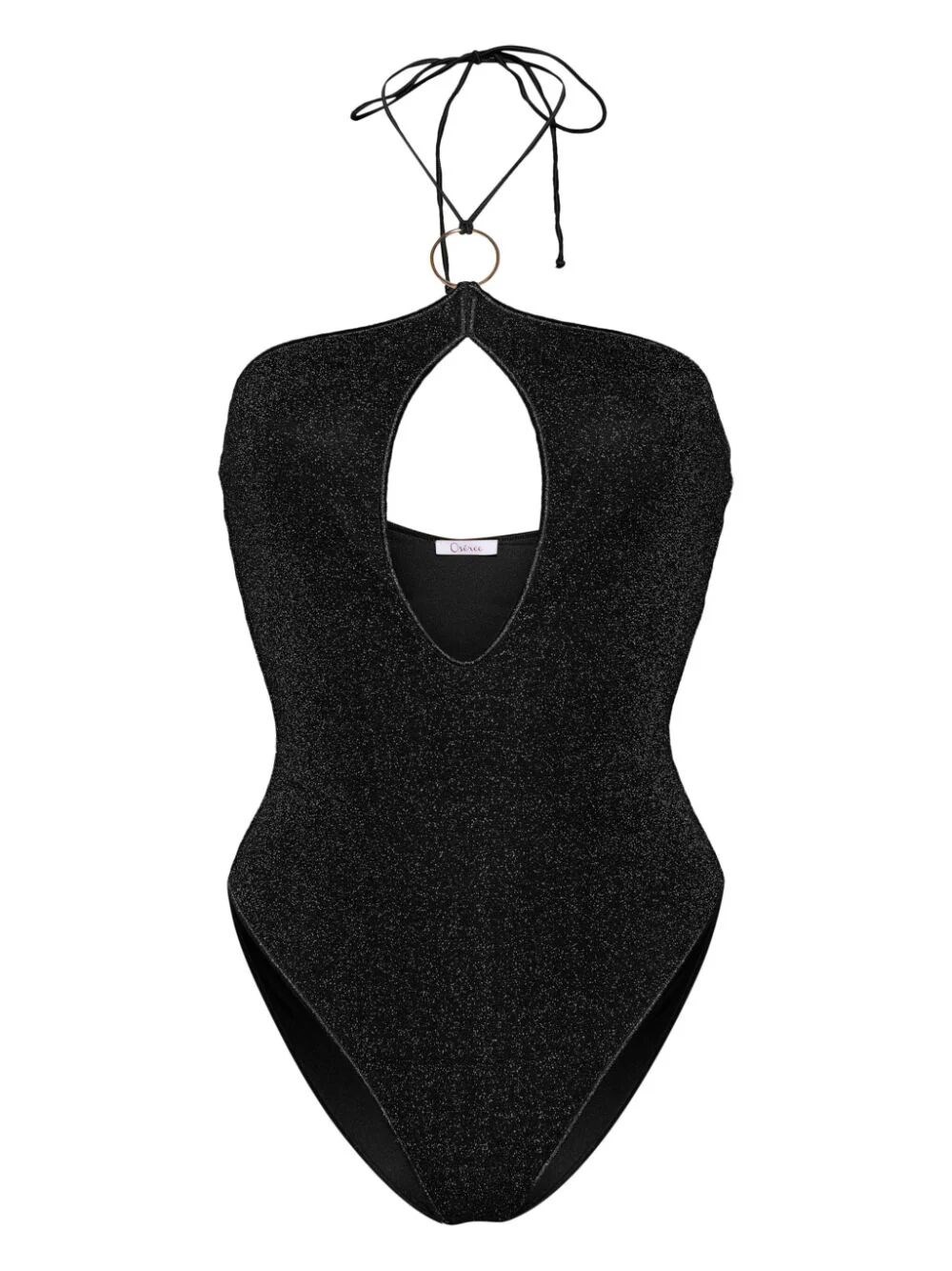 Shop Oseree `lumiere Ring Maillot` One-piece Swimsuit In Black  