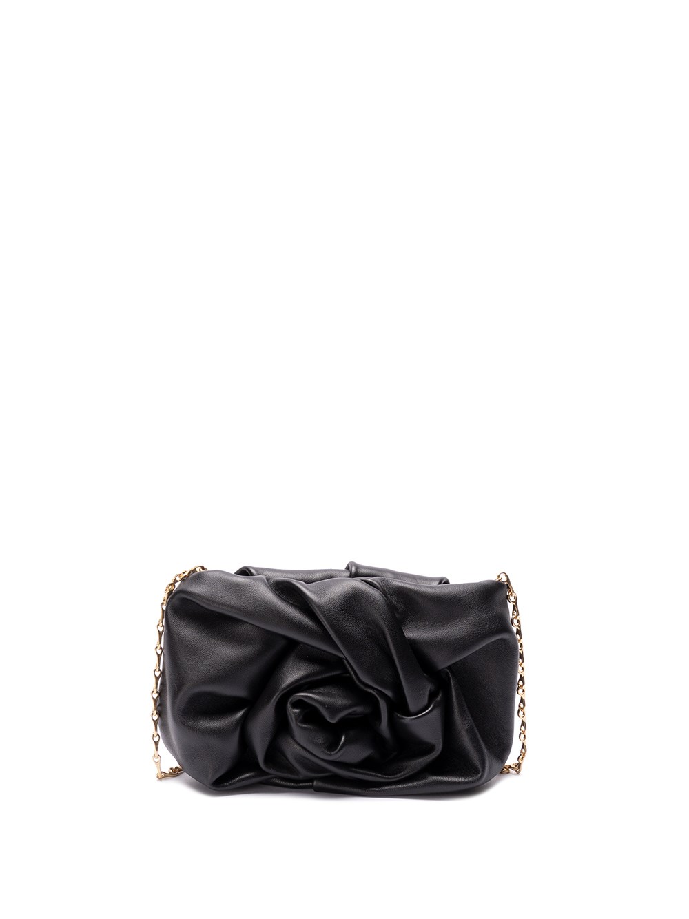 Burberry `rose` Clutch Bag With Chain In Black  