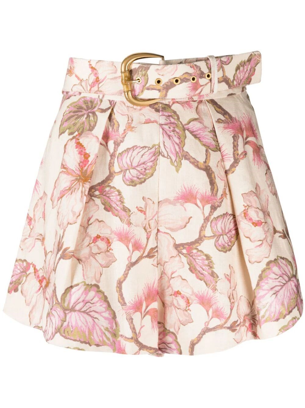 Shop Zimmermann `matchmaker` `tuck` Shorts In Pink