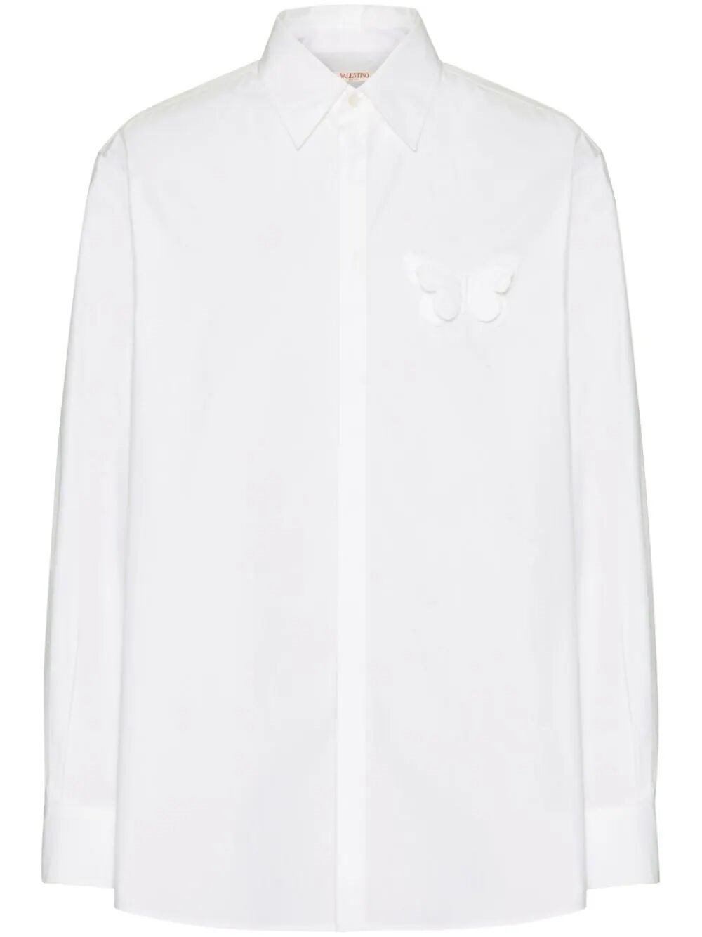 Valentino `butterfly Embroideries` Shirt In White