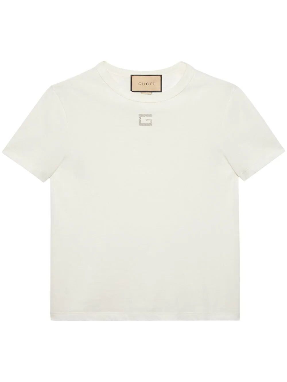 Shop Gucci Cropped T-shirt In Beige