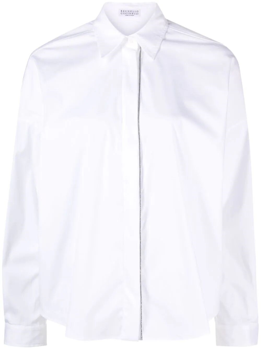 Brunello Cucinelli Concealed-front Fastening Shirt In White