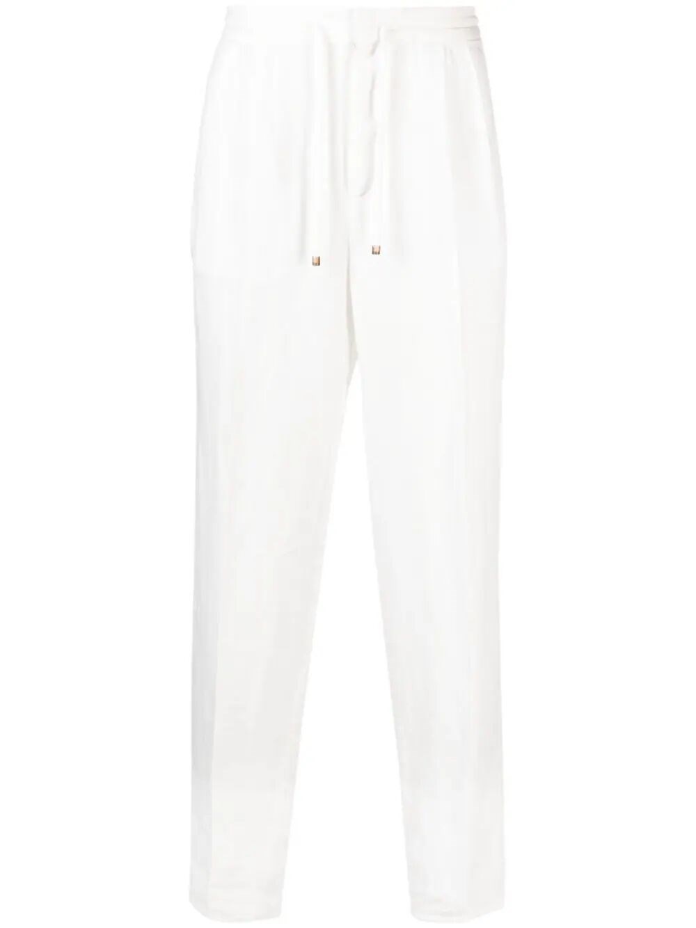 Brunello Cucinelli Garment-Dyed Pants With Drawstring And Double Pleat
