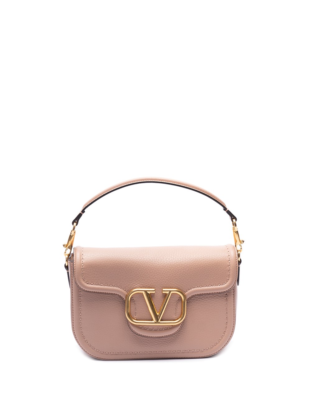 Shop Valentino `locò` Shoulder Bag In Beige