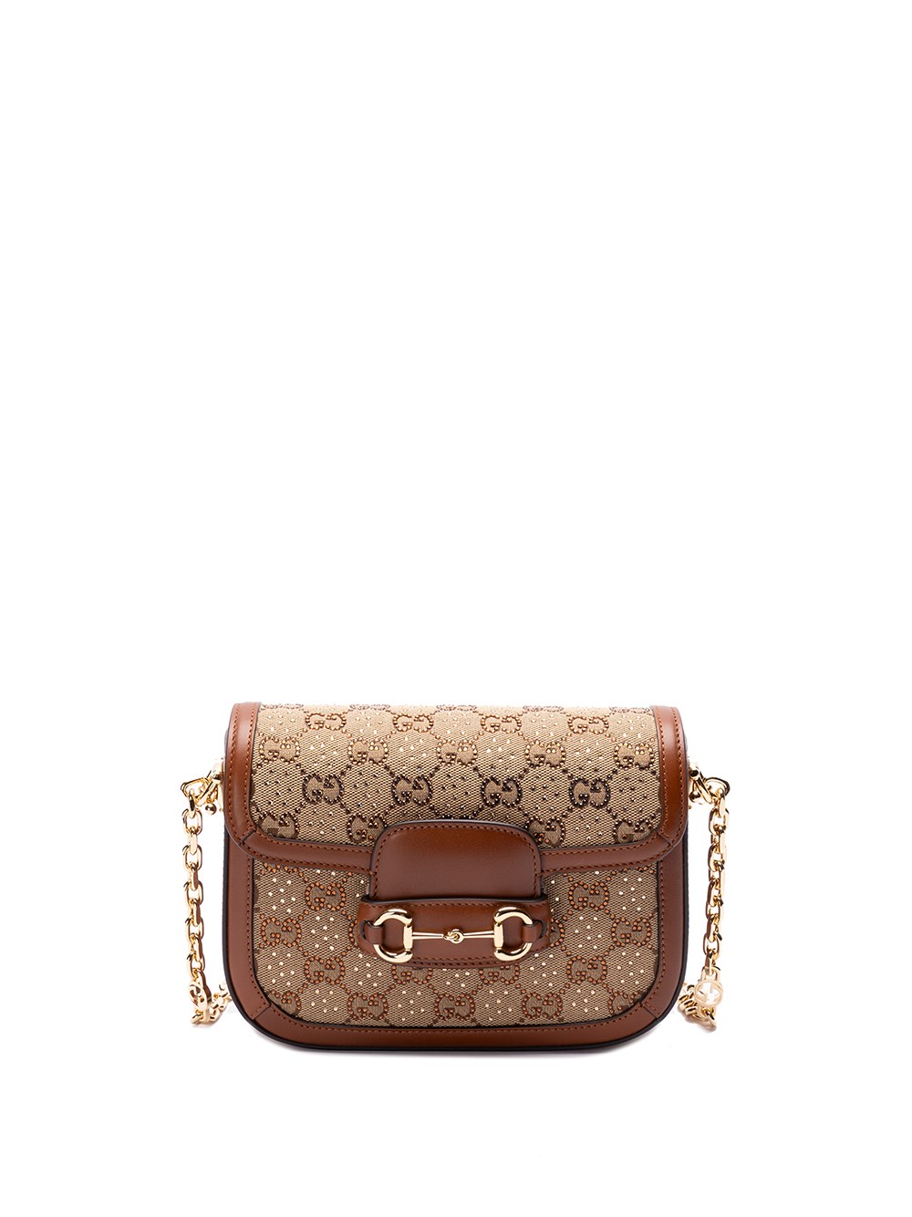 Gucci Horsebit 1955 Gg` Mini Bag In Brown