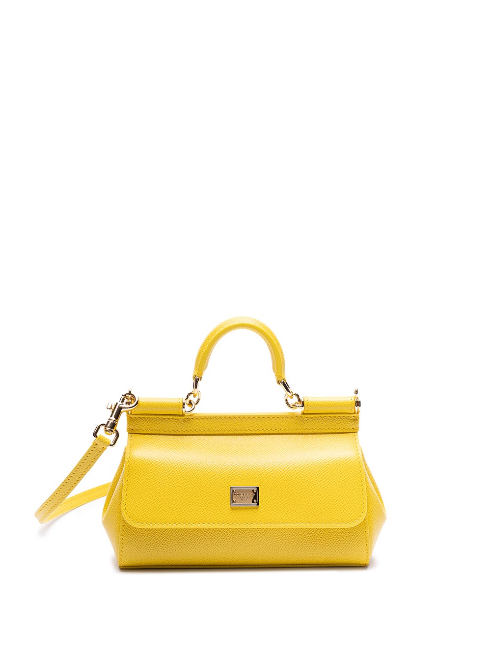 Dolce & Gabbana Small `sicily` Handbag In Yellow