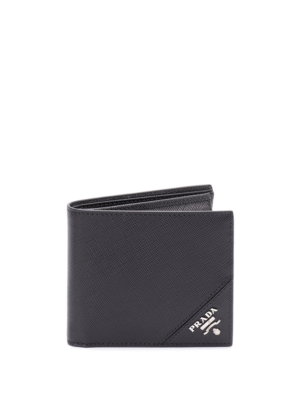 Prada Saffiano Leather Wallet In Black  