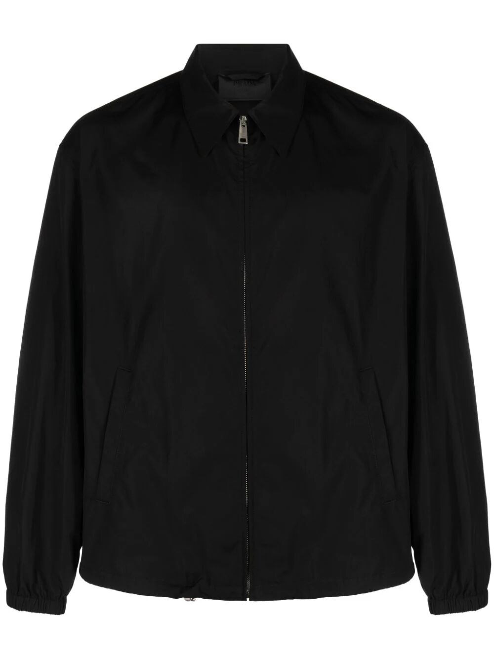 Shop Prada Cotton Jacket In Black  