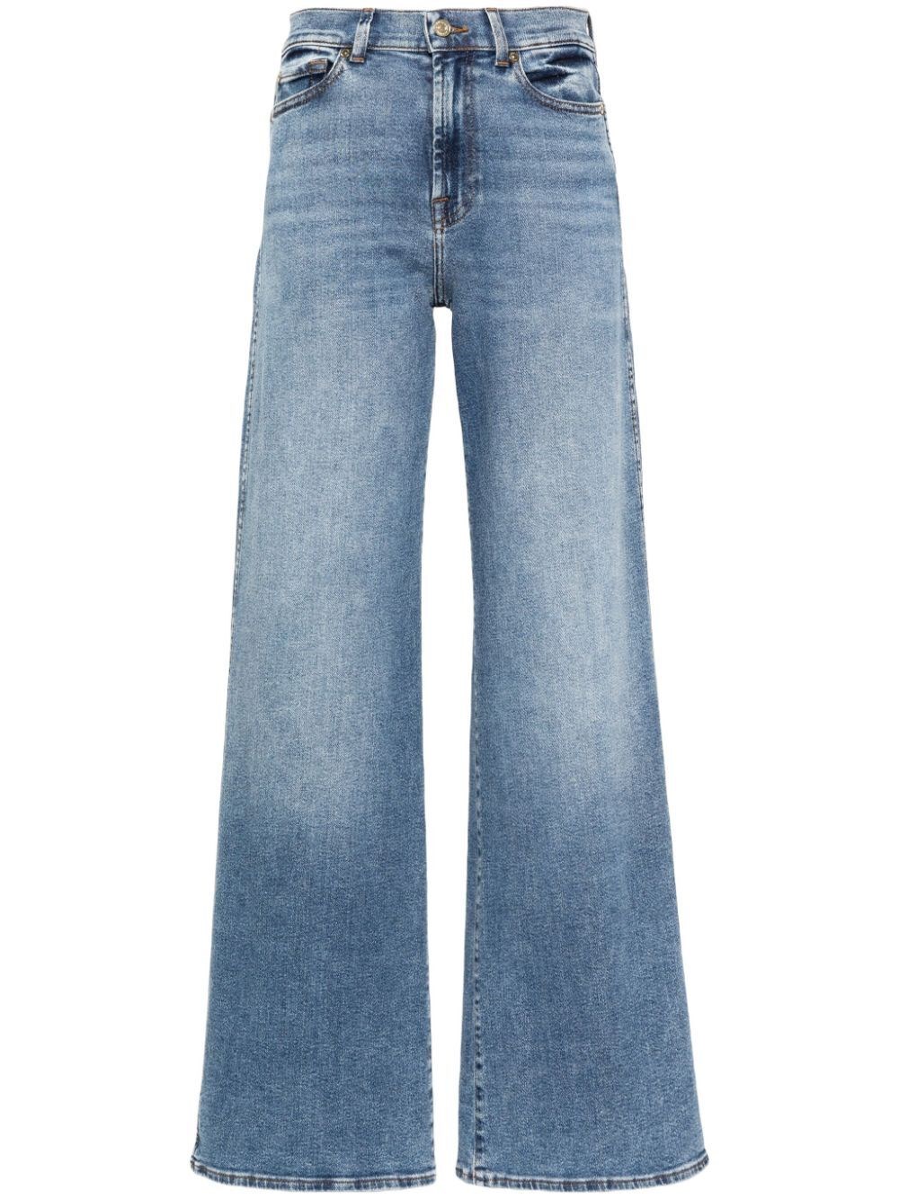7 For All Mankind Lotta High-rise Flared Jeans In Blue