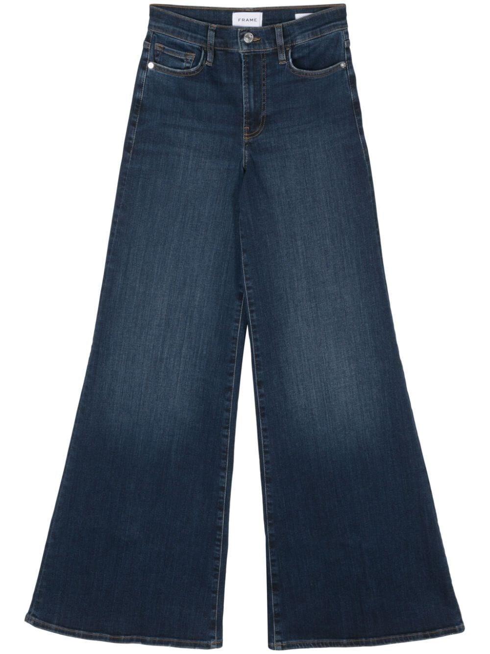 Frame Woman `le Palazzo Pant` Jeans In Blue