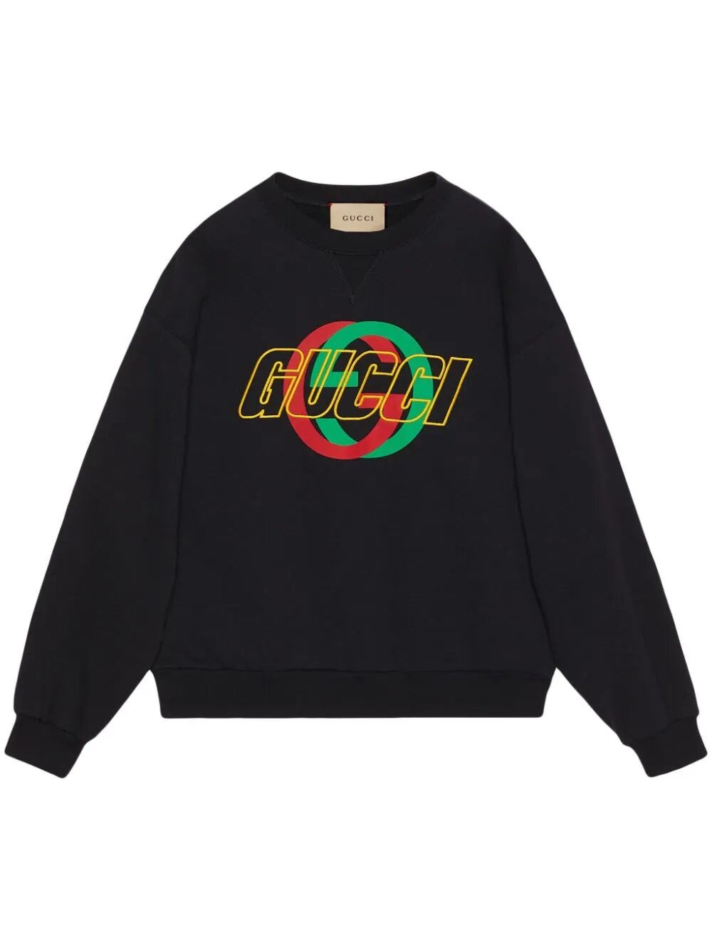 Shop Gucci Crew-neck Sweatshirt In Black  
