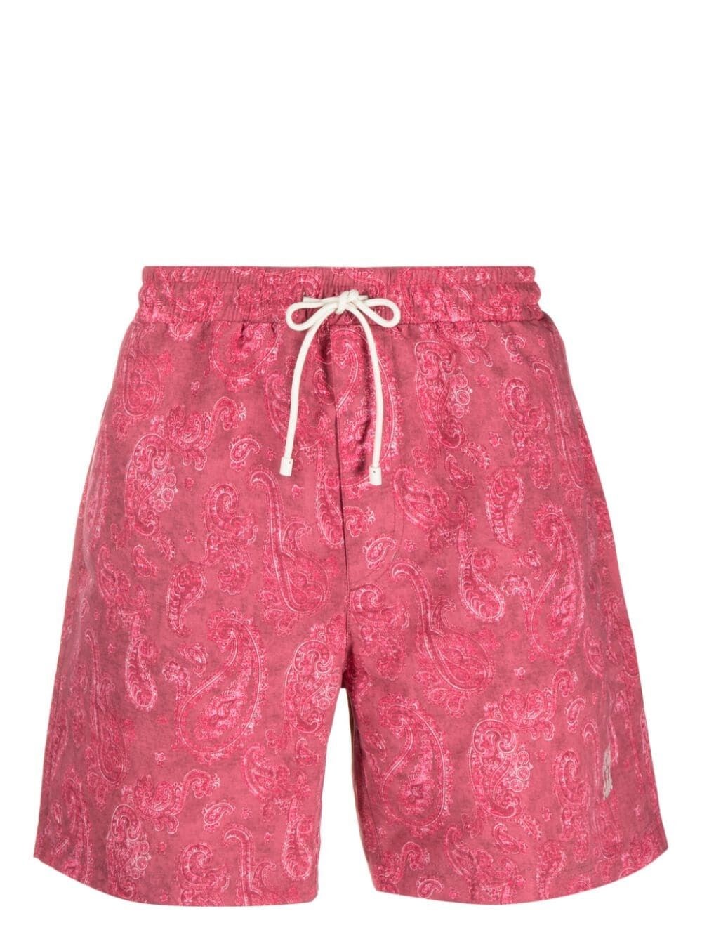 Brunello Cucinelli Paisley-print Swim Shorts In Red