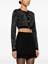Versace `Barocco Texture` Knit Cropped Cardigan