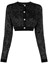 Versace `Barocco Texture` Knit Cropped Cardigan