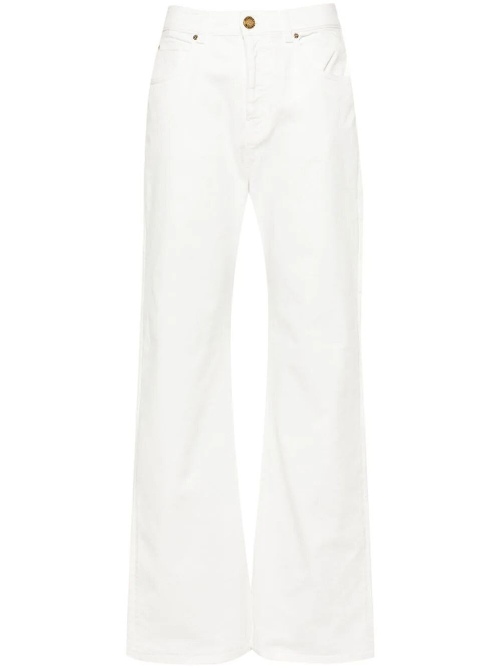 Pinko `wanda` Wide Leg Jeans In White