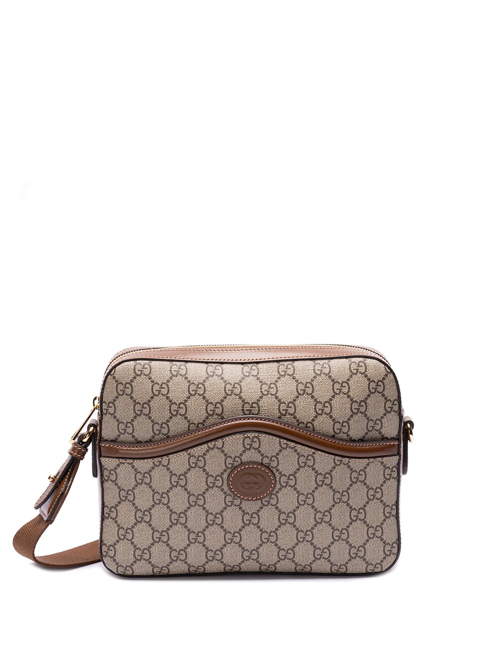 Gucci Messenger Bag With `interlocking G` In Beige
