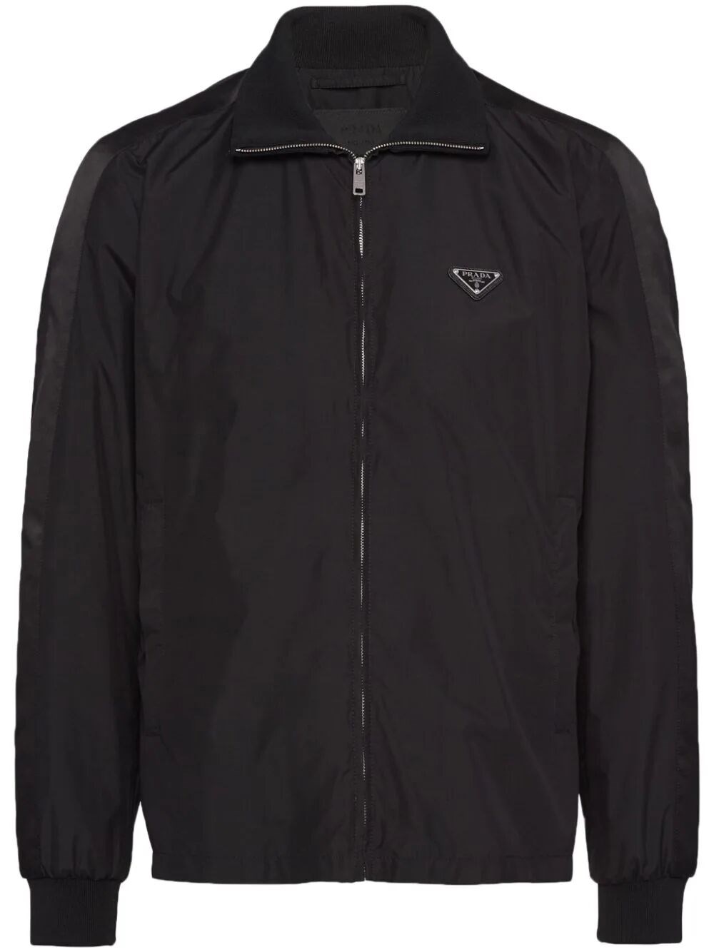 Shop Prada `silk Tec` Jacket In Black  