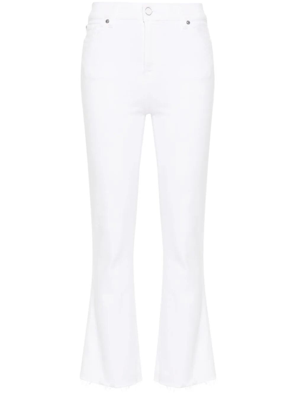 Shop 7 For All Mankind `hw Slim Kick Luxe Vintage Soleil With Distressed He In White