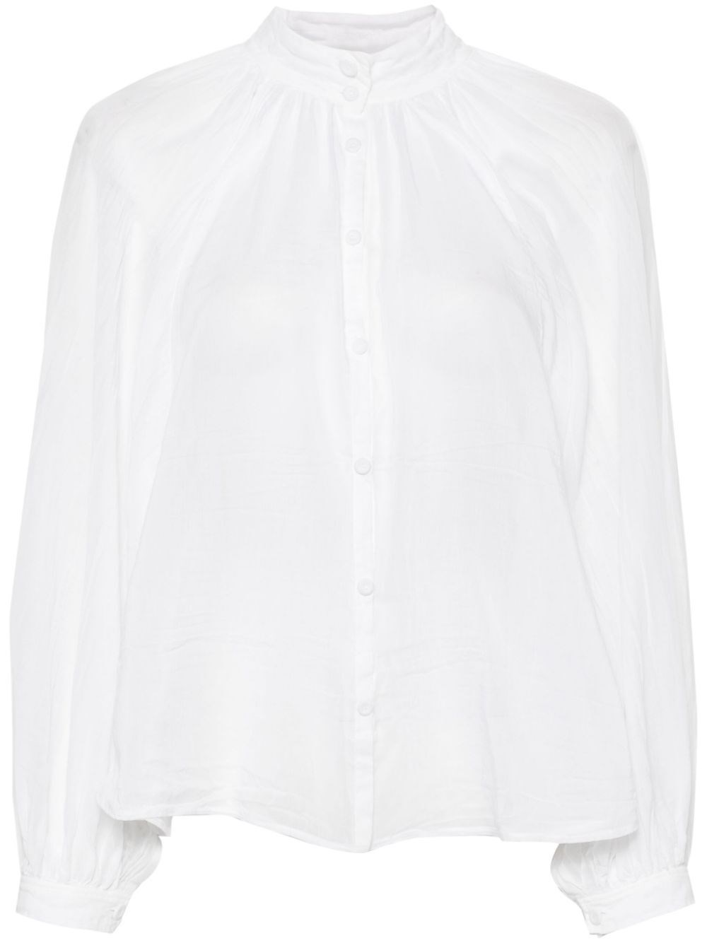 Forte Forte Cotton & Silk Voile Bohemian Shirt In White