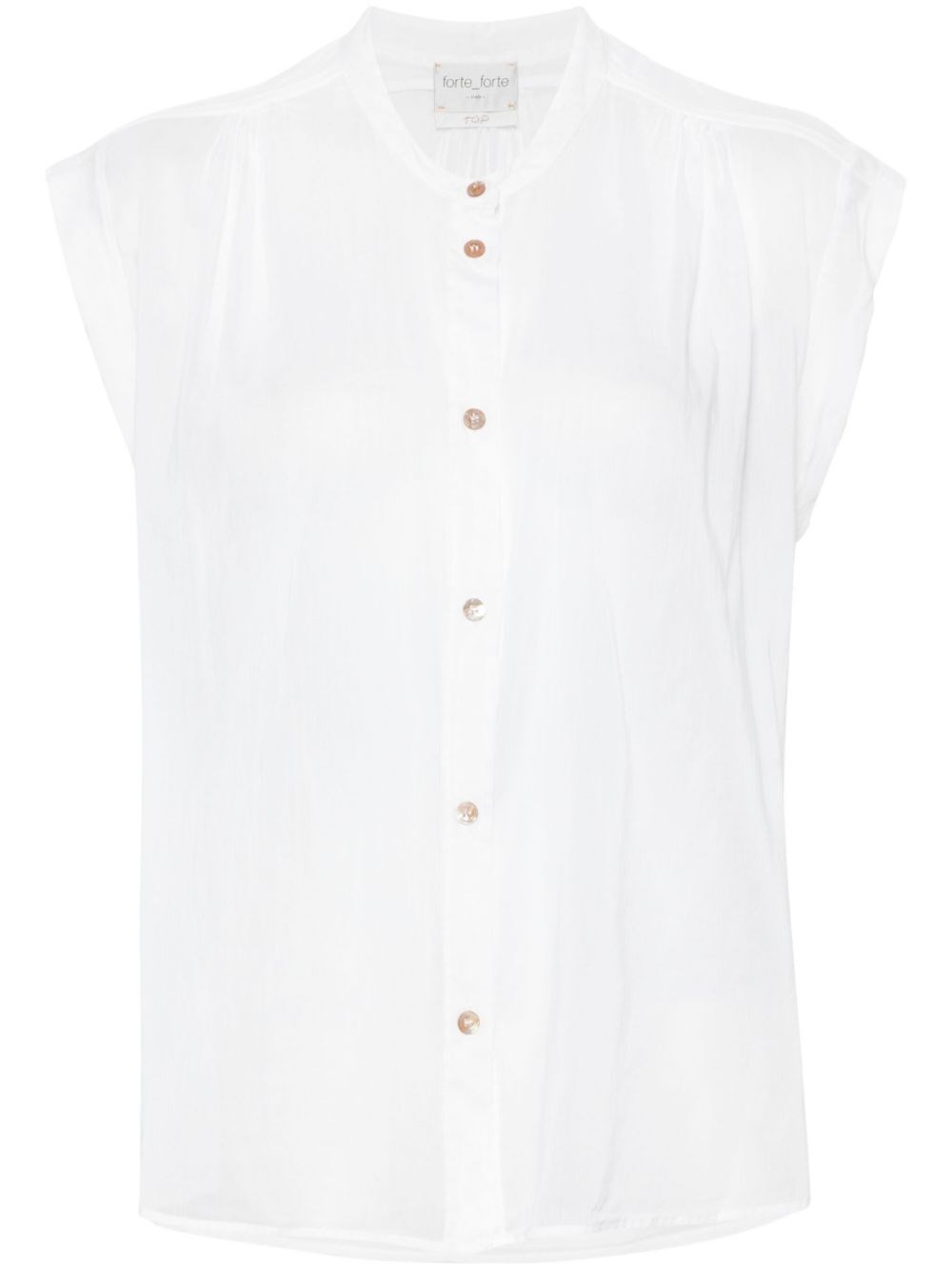 Shop Forte Forte Short Sleeves Top In White