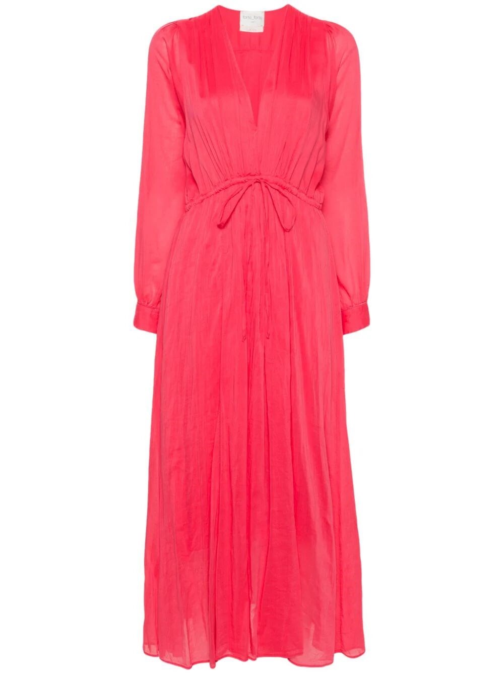 Shop Forte Forte Drawstring Dress In Pink