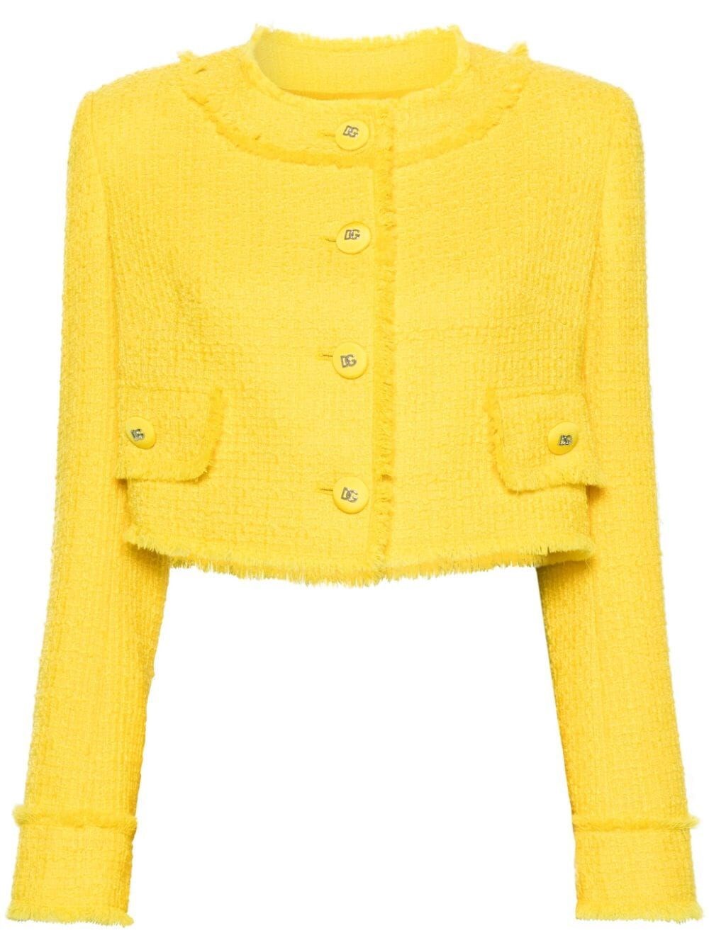 Shop Dolce & Gabbana `dna` Jacket In Yellow
