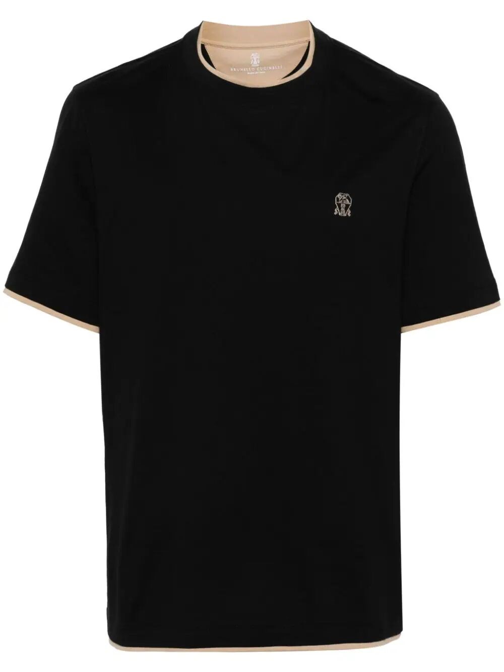 Brunello Cucinelli Crew-neck T-shirt In Black  