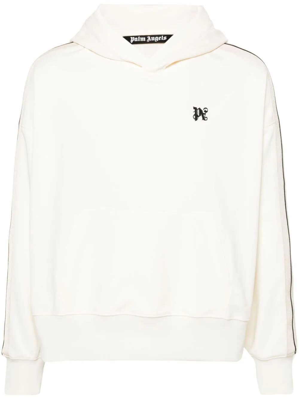 Palm Angels Monogram-embroidered Track Hoodie In White