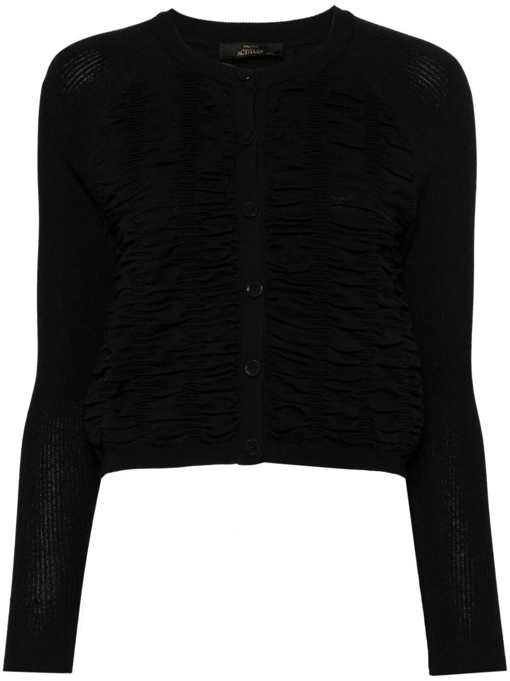 Twinset `actitude` Knit Short Cardigan In Black  