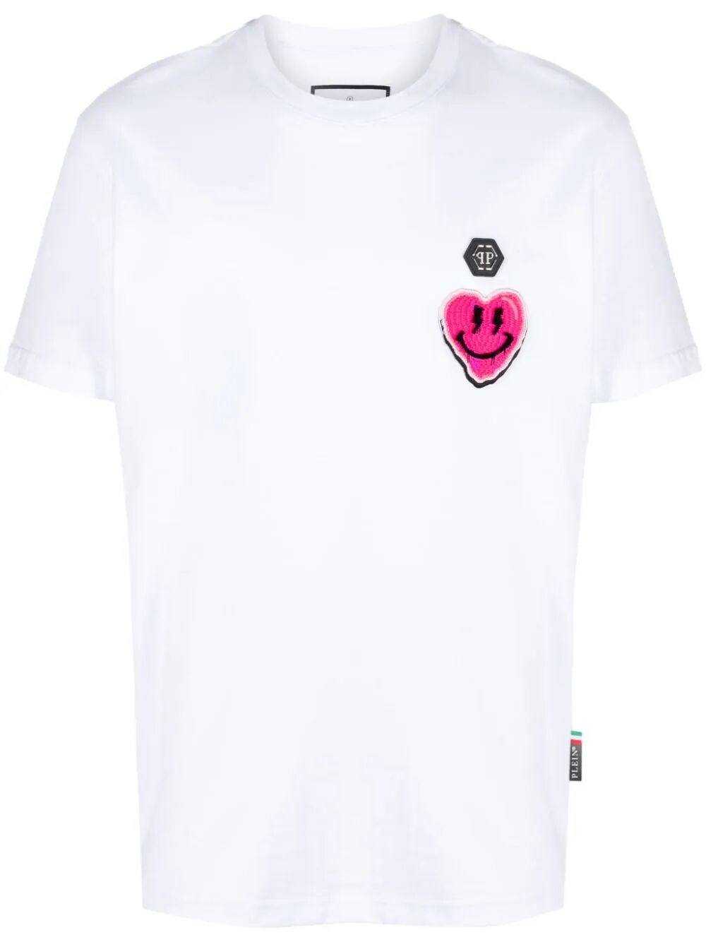 Philipp Plein T-shirt Round Neck Ss Smile T-shirt In White