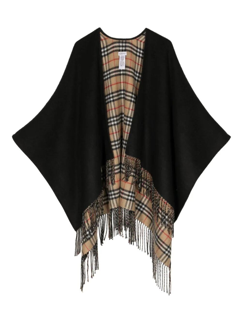 Burberry `vintage Check` Cape In Black