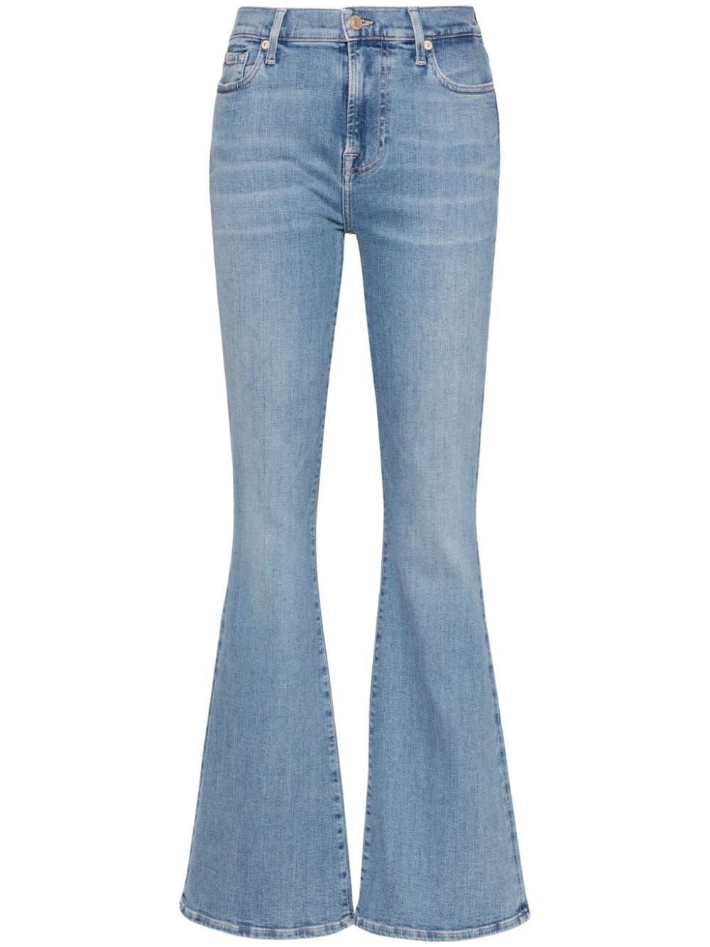 7 For All Mankind Slim Illusion Intro Flared Jeans In Blue