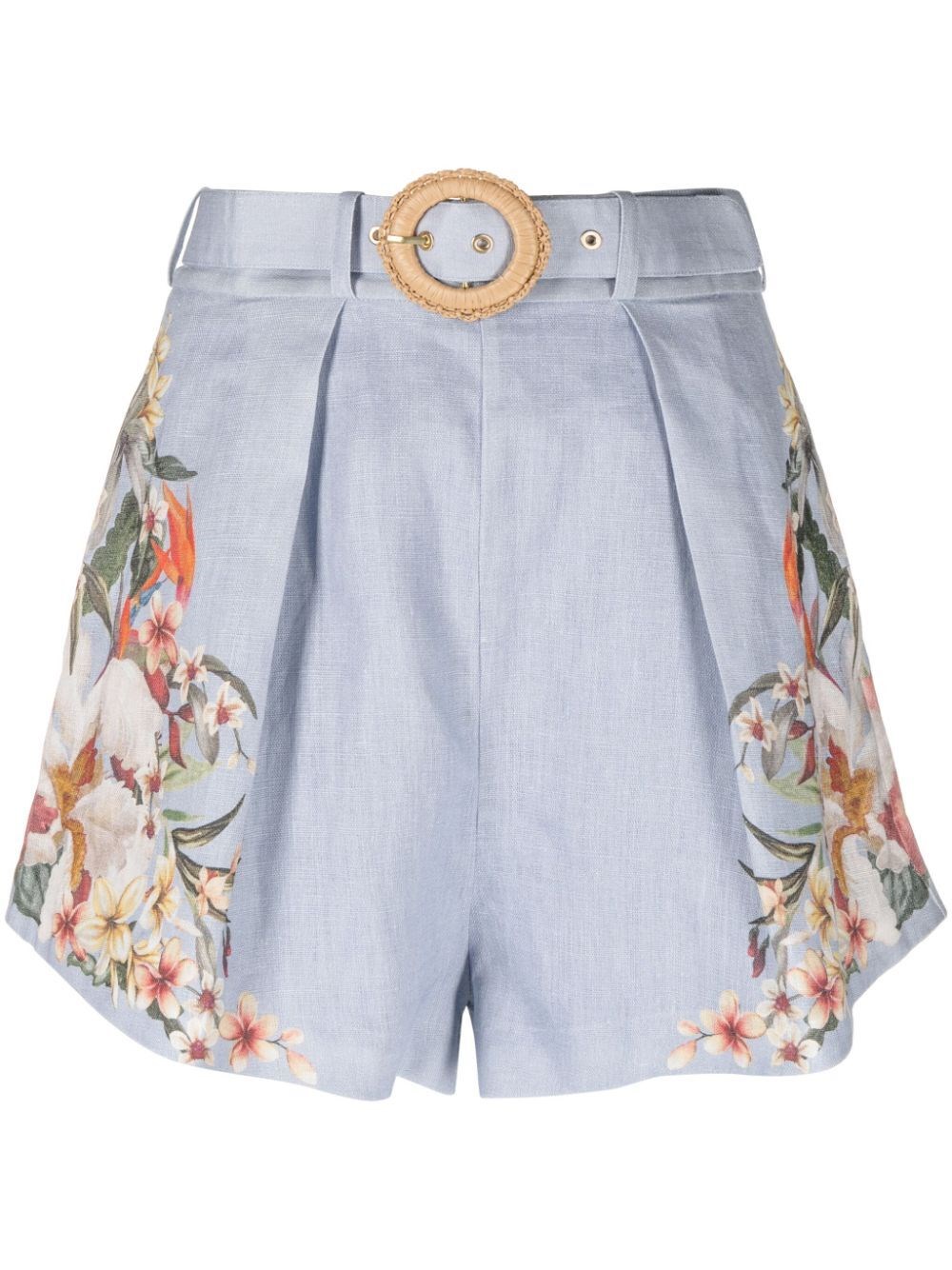 Shop Off-white `lexi` `tuck` Shorts In Blue