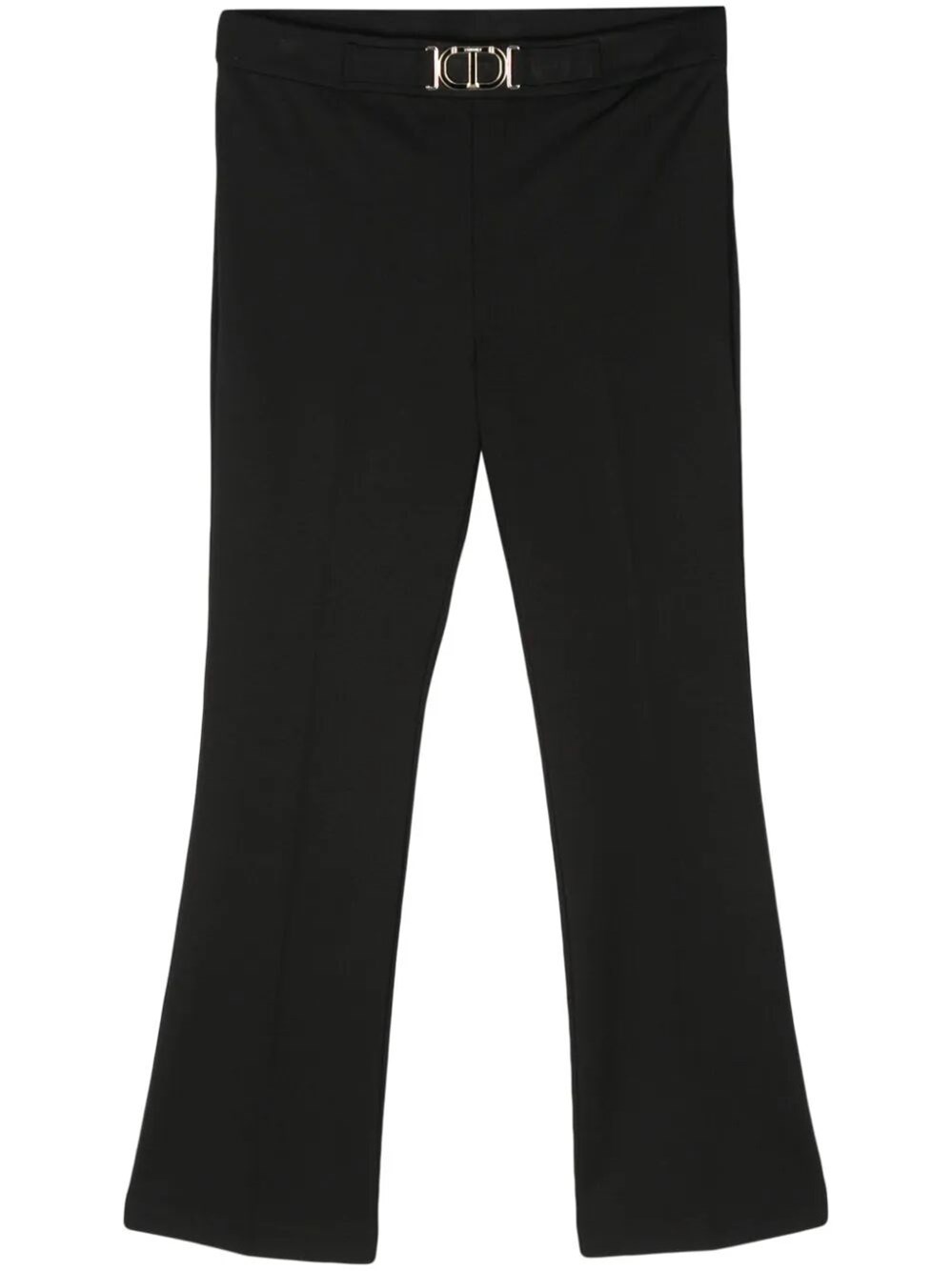 Twinset Cropped Pants In Black  