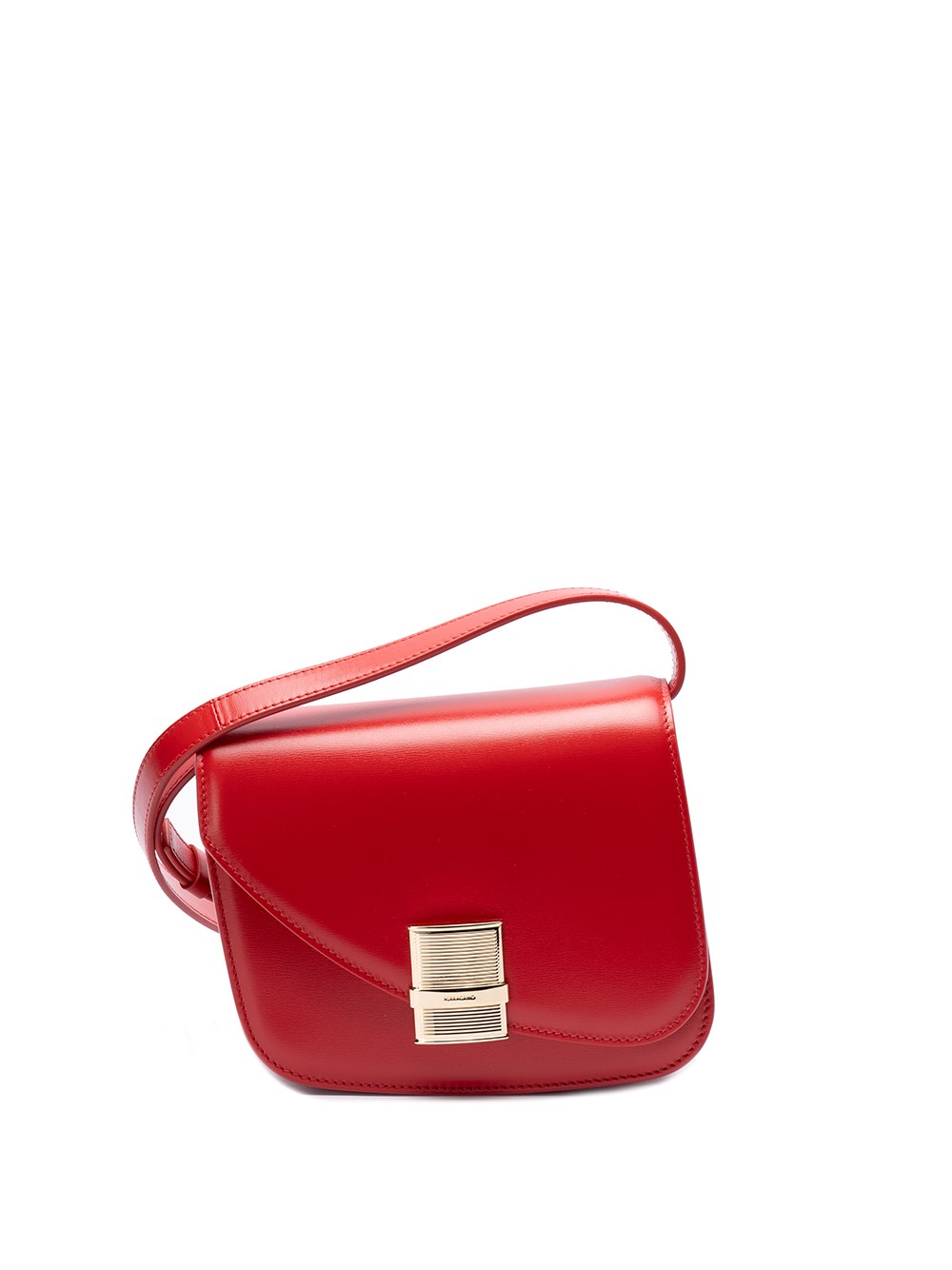 Ferragamo `oyster` Flap Bag In Red