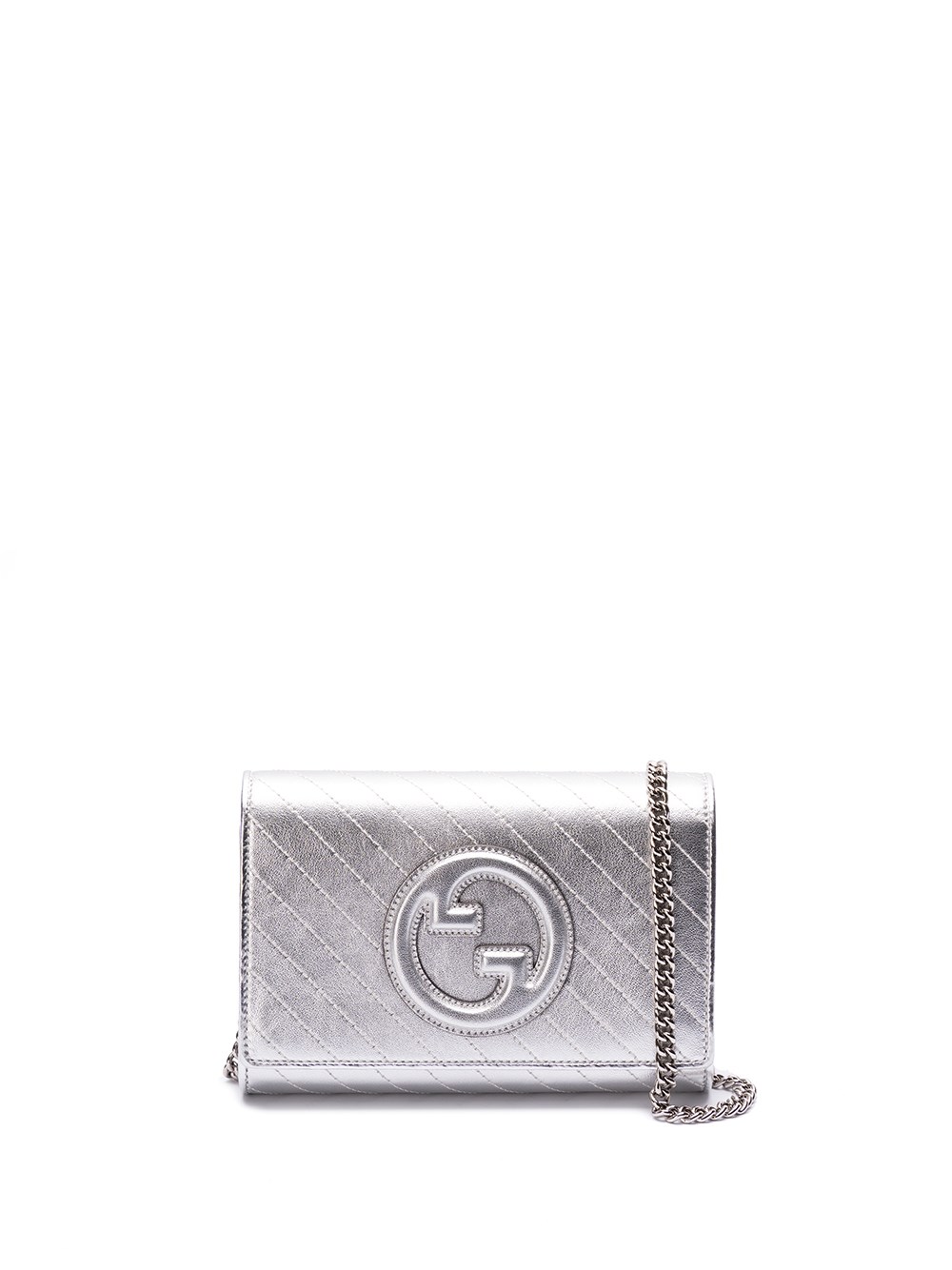 Gucci Blondie` Wallet With Chain In Metallic