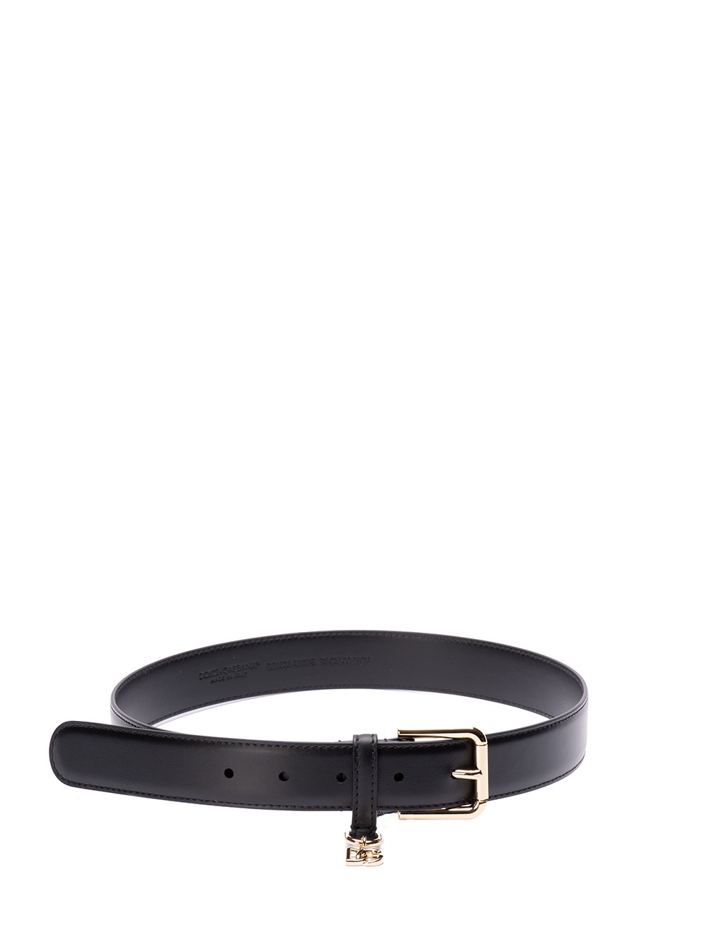 Dolce & Gabbana `black Sicily` Logo Belt In Black  