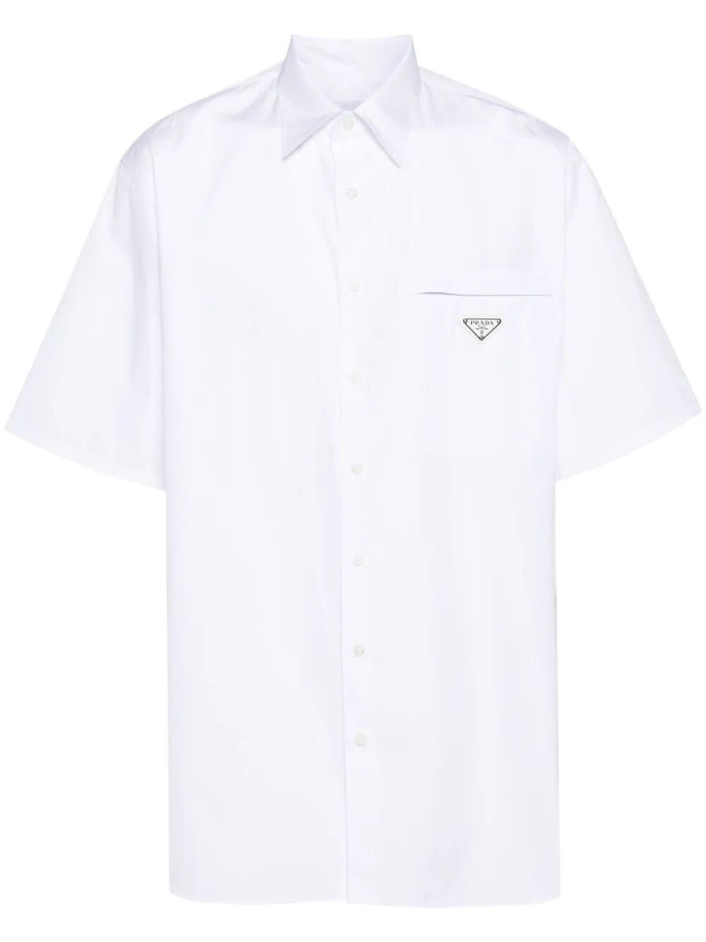 Shop Prada Short Sleeve Shirt In White