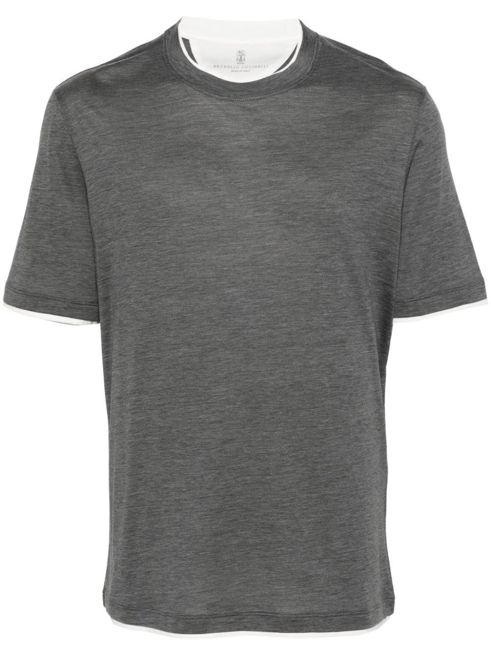 Brunello Cucinelli Crew-neck T-shirt In Gray
