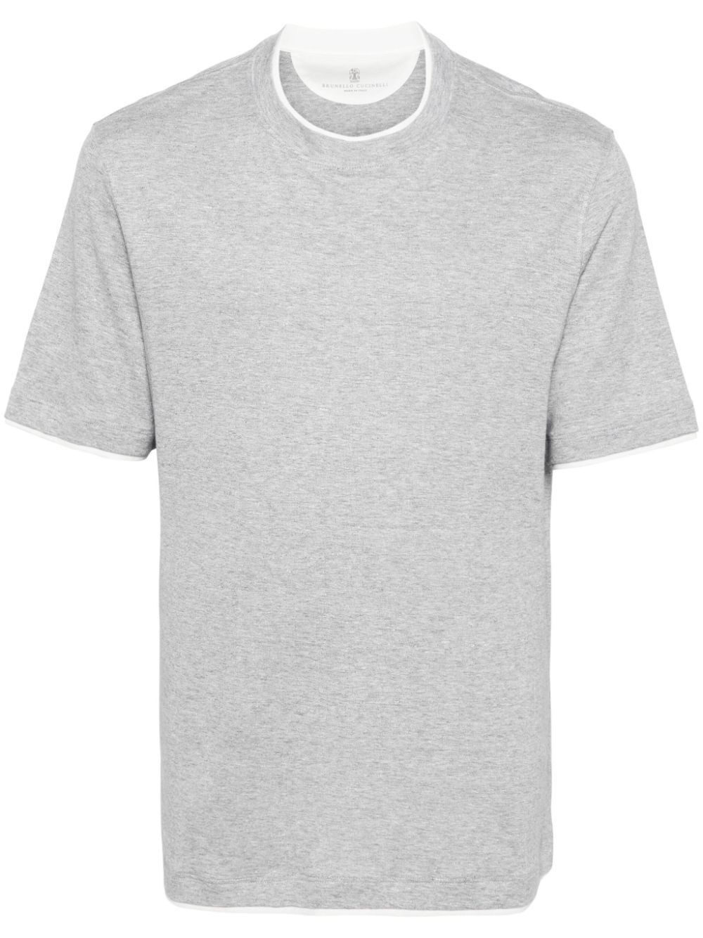 Brunello Cucinelli Crew-neck T-shirt In Grey
