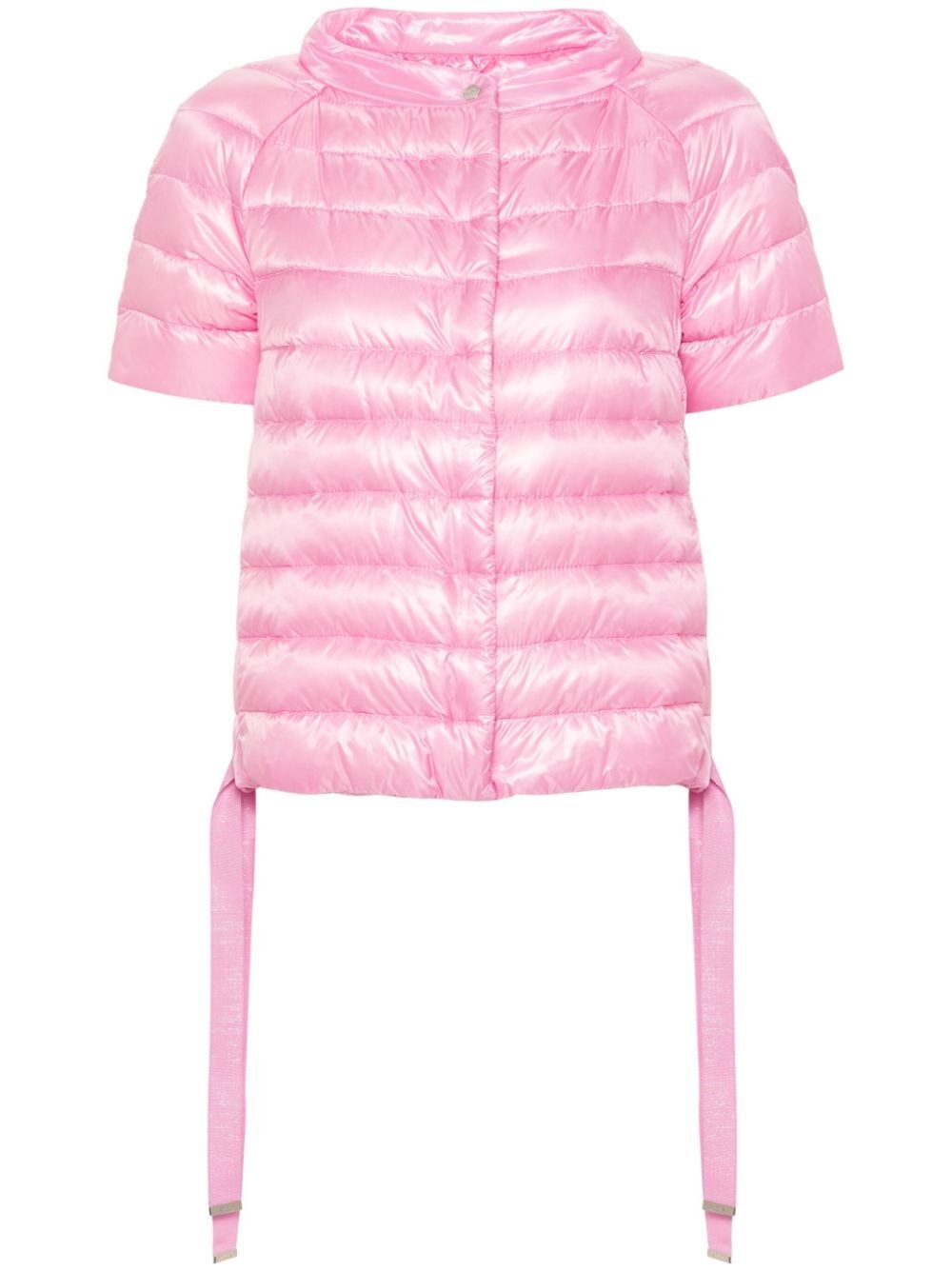Shop Herno Short Sleeve Padded Jacket In Pink