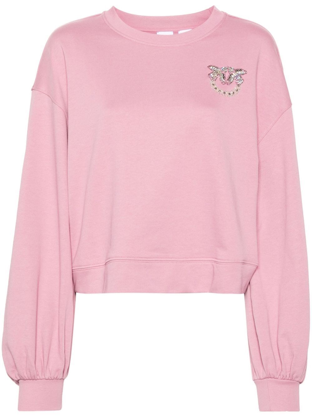 Pinko `ceresole` Logo Sweatshirt In Pink