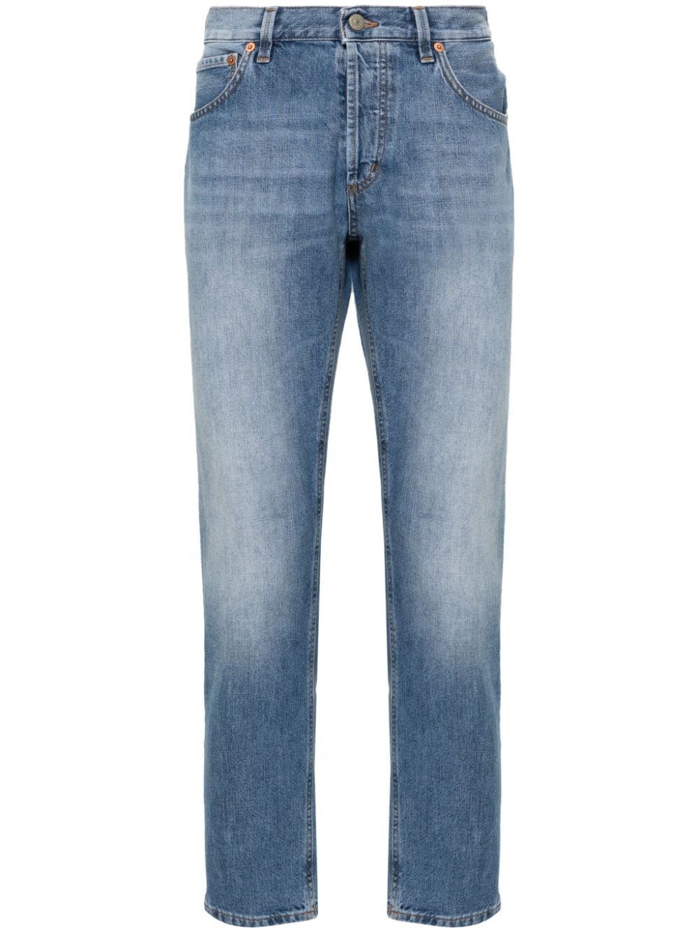 Dondup Brighton Mid-rise Tapered Jeans In Blue